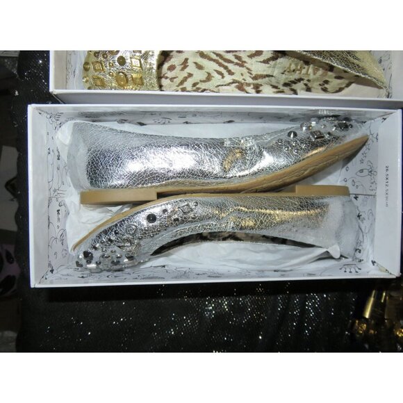 Kathy Van Zeeland Ray Me Ballerina Flats Charm Detail studded ballet flats 7.5 - Picture 3 of 5